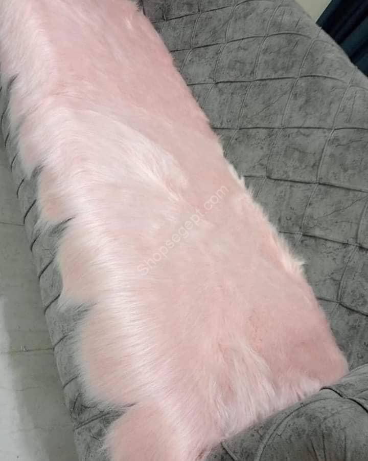 كفر انترية فرو مستورد من متاجر مصر Shops Egypt، 2 كنبة و2 كرسي، لون رصاصي، تصميم عصري مع برقع لامع كرستالي.