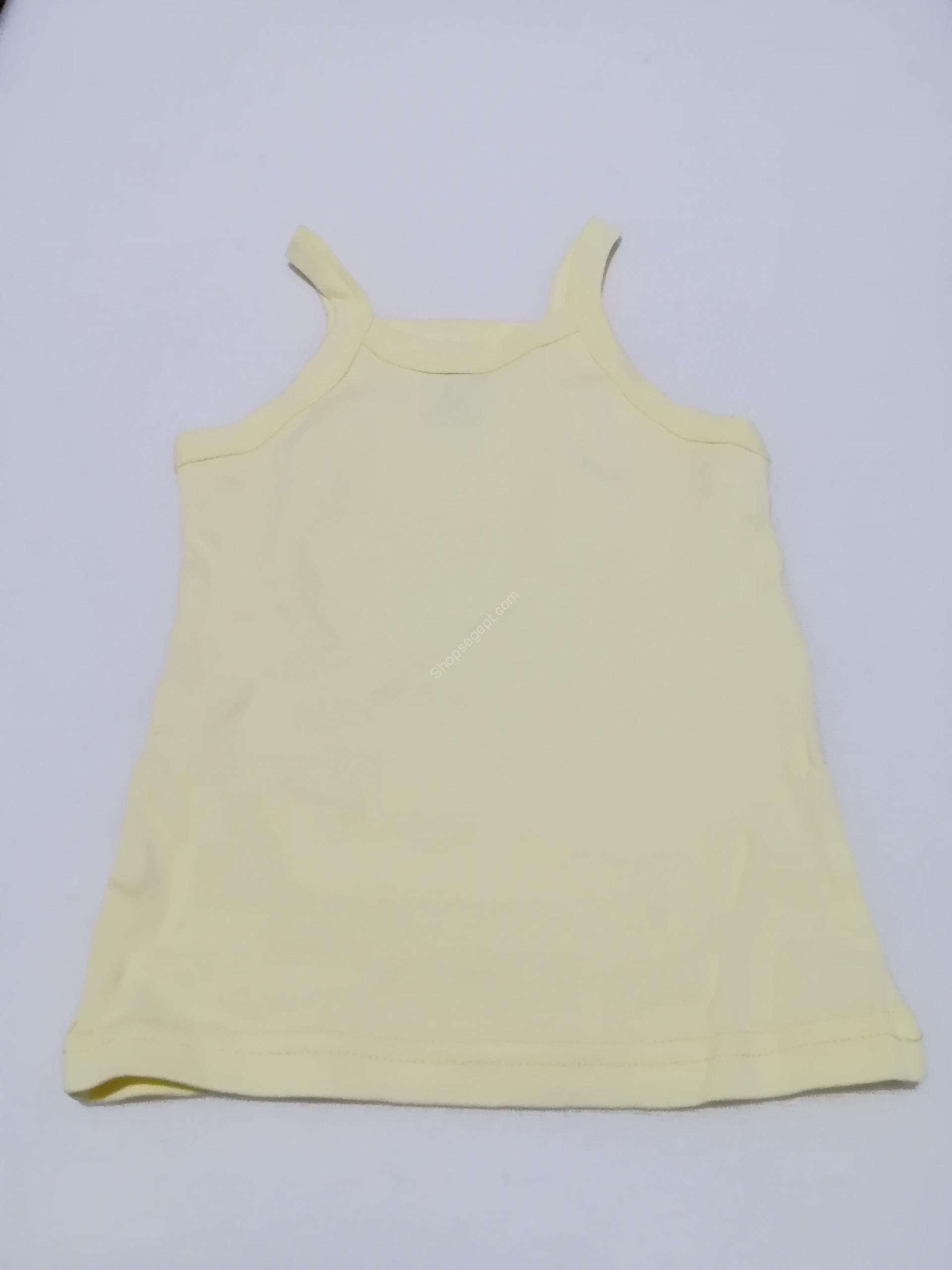 فانلة حمالة لحديثي الولادة باللون الأصفر الزاهي