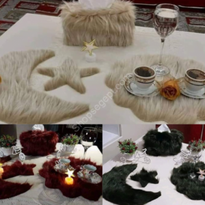 نص بديل: عرض خاص لطقم مفارش فرو رمضان بسعر 200 جنيهًا بدلاً من 275 جنيهًا من متاجر مصر Shops Egypt.