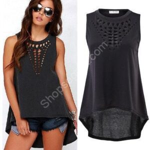 قميص بشغل قطع ليزر على الصدر