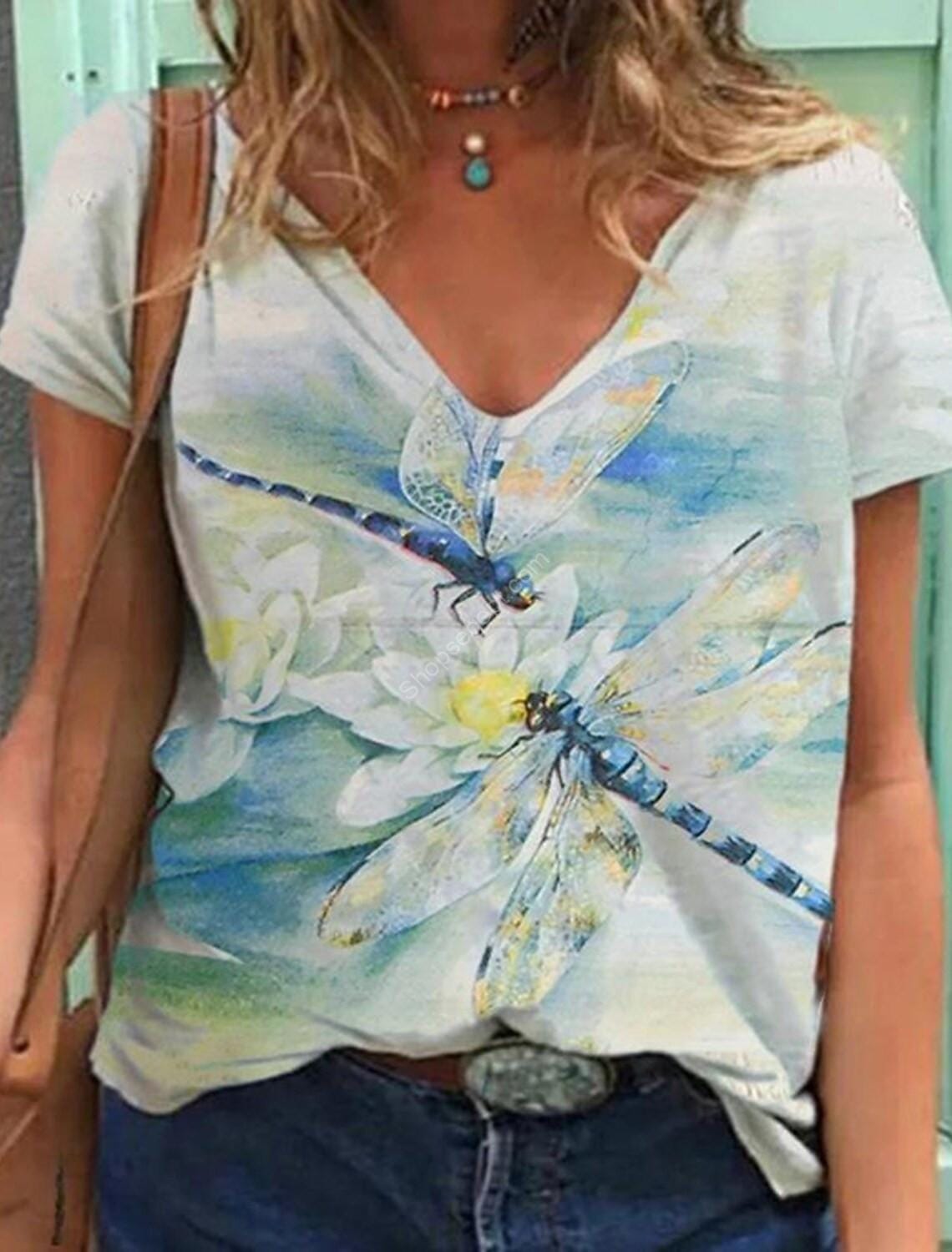 تى شيرت نسائى بطبعه قطه - الصورة 10