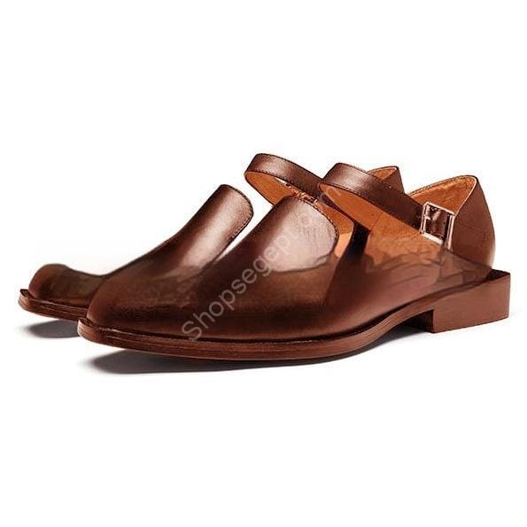 صنادل رجالية مجوفة قابلة للتنفس مقاس كبير برأس مربع - الصورة 3