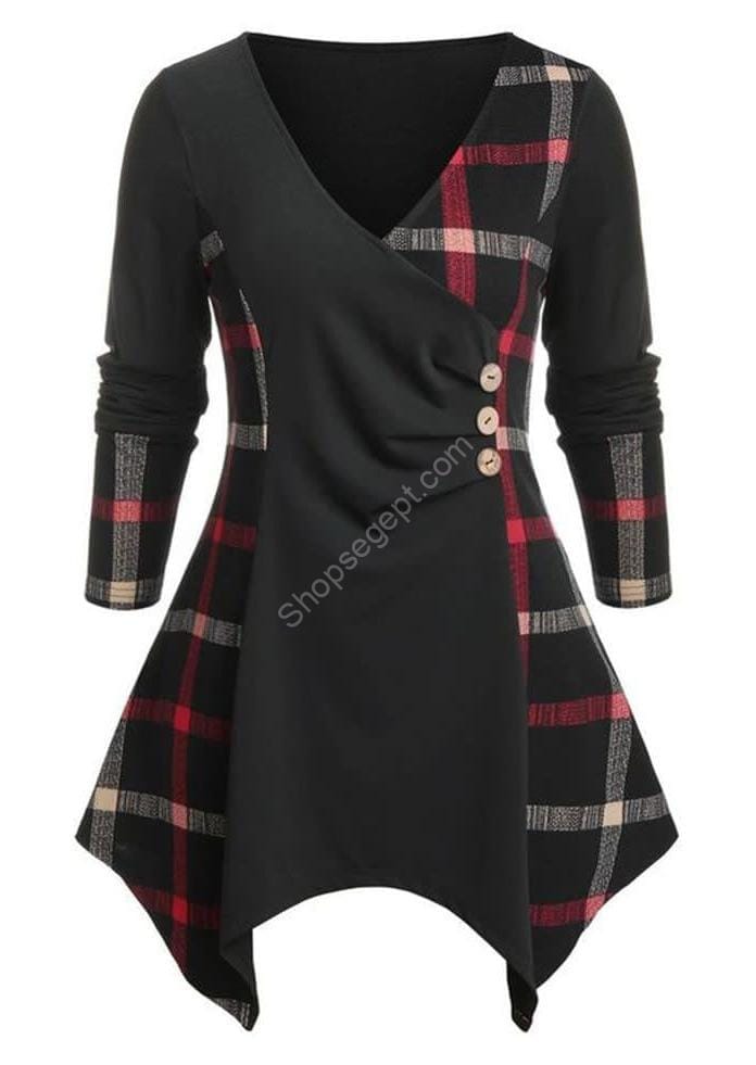 بلوزة مربعات لتنحيف الخصر - الصورة 2