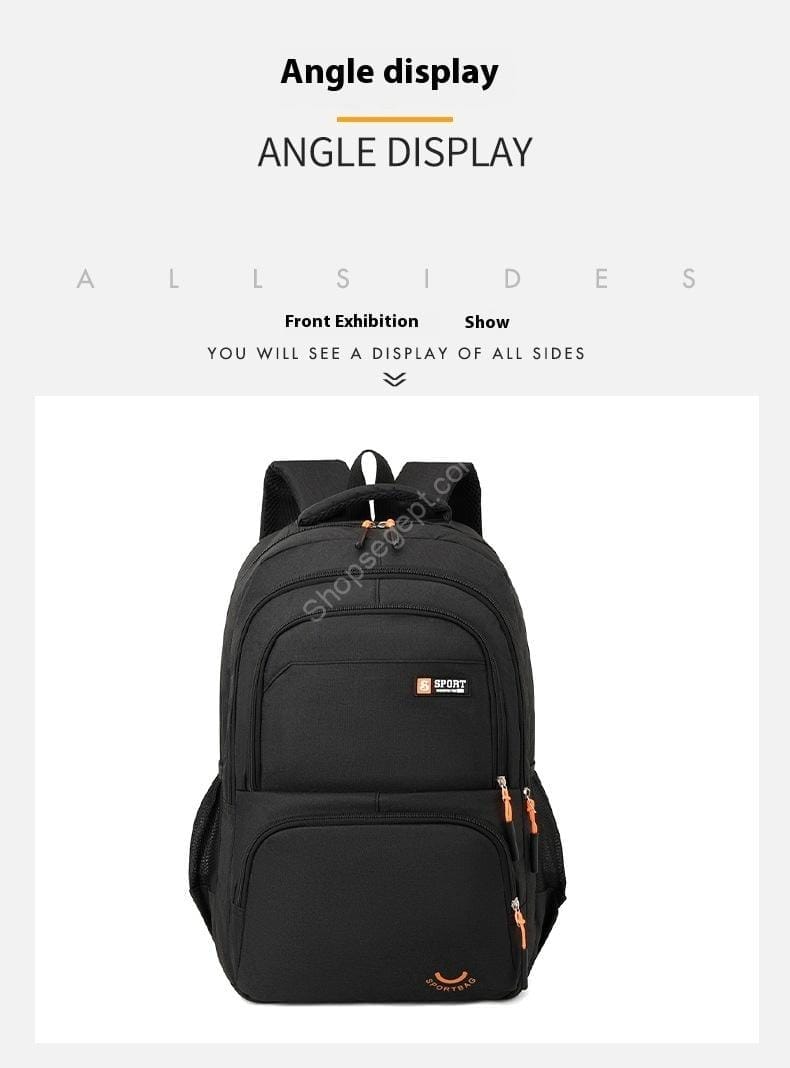 حقيبة ظهر للرجال ذات سعة كبيرة للاستخدام الخارجي كاجوال للكمبيوتر والأعمال المدرسية لطلاب المدارس الثانوية - الصورة 3