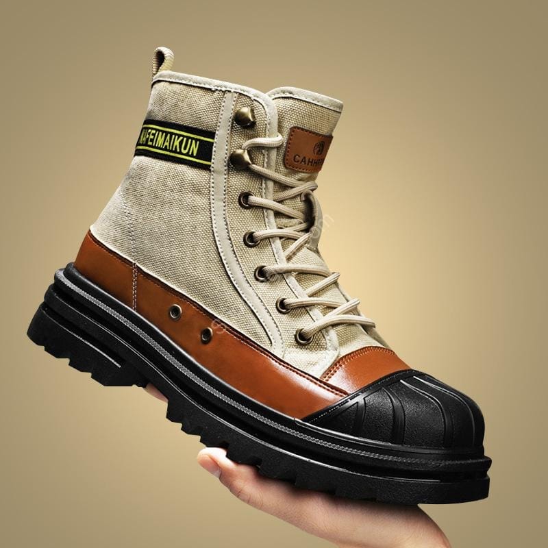 حذاء رياضي كاجوال للرجال من القماش السميك مناسب للعمل ورياضة الدراجات النارية - الصورة 7