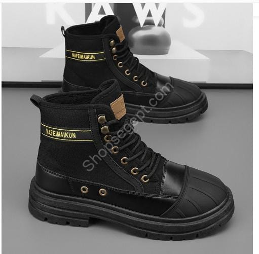 حذاء رياضي كاجوال للرجال من القماش السميك مناسب للعمل ورياضة الدراجات النارية - الصورة 4