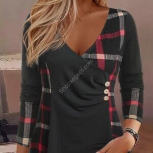 بلوزة مربعات لتنحيف الخصر