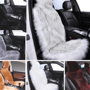 عراقة فرو لكراسي السيارات – مجموعة من الألوان المتنوعة: الأبيض، الأسود، البيج، النبيتي، الأحمر، الأوف وايت، الكشمير، الرصاصي، الأبيض في الأسود"