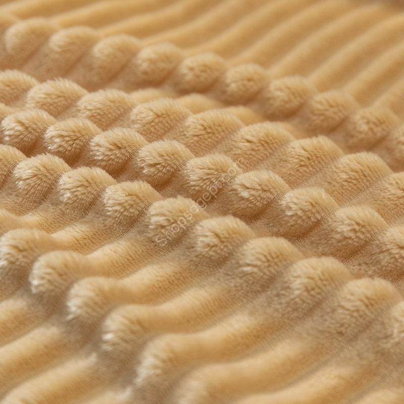 بطانية صوف لون نقي من الصوف المرجاني بطانية طبقة واحدة - الصورة 8