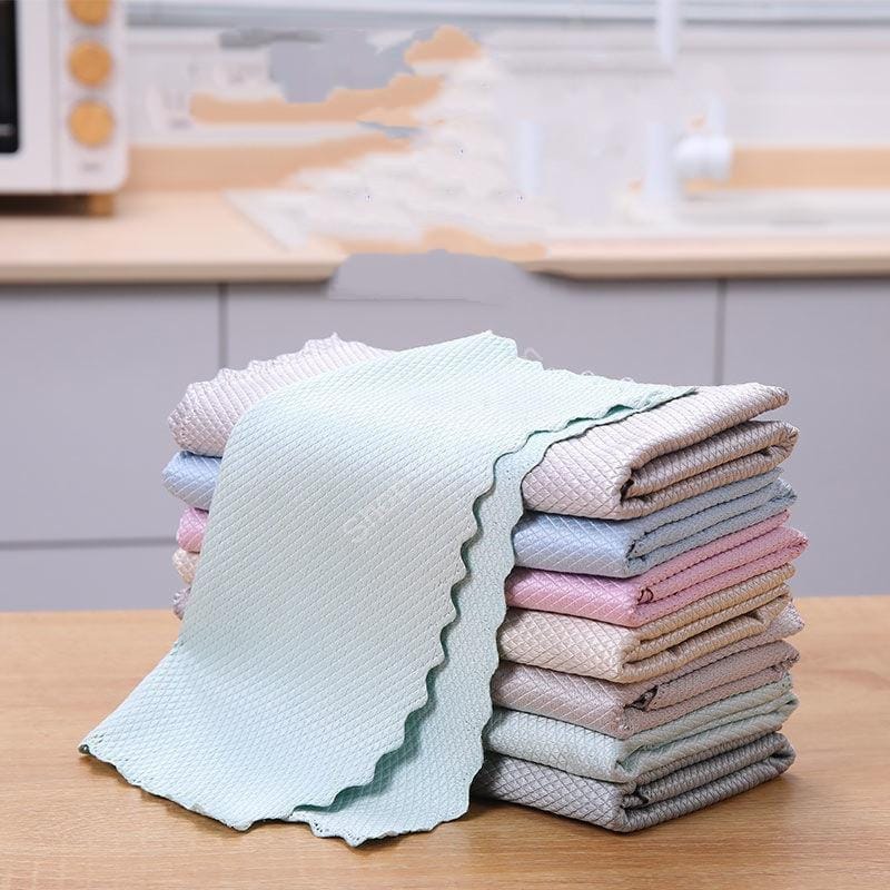 منشفة ماصة لتنظيف الزجاج بدون خياطة على شكل مقياس السمك - الصورة 4