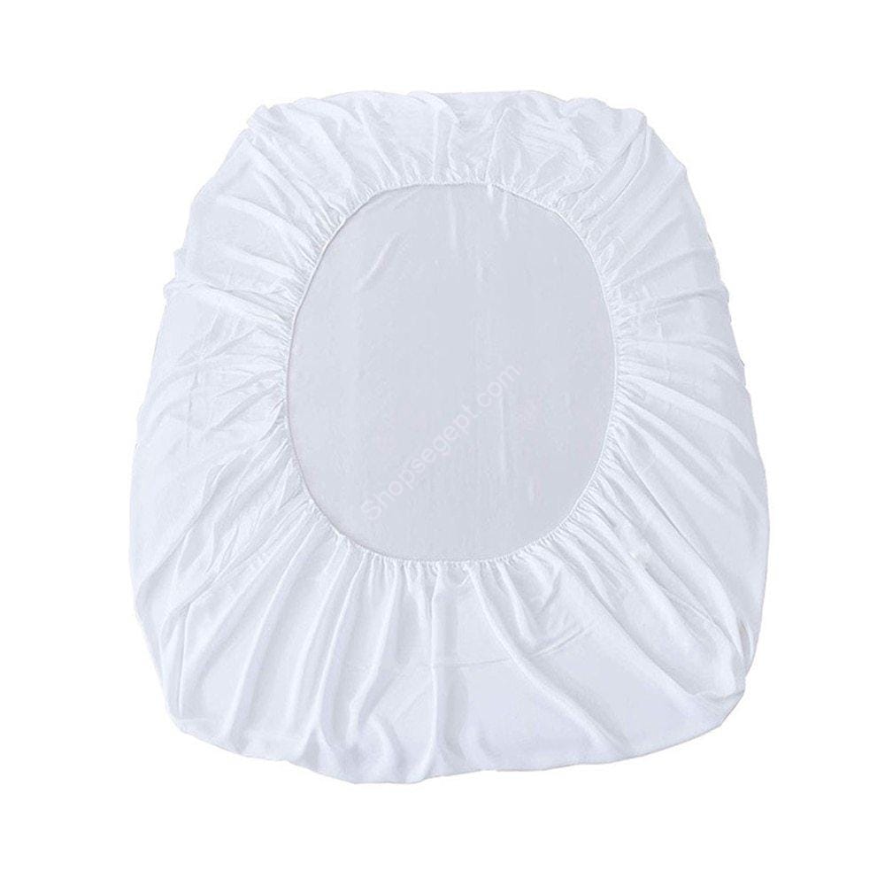 ملاءة سرير من قماش حريري بلون نقي - الصورة 2