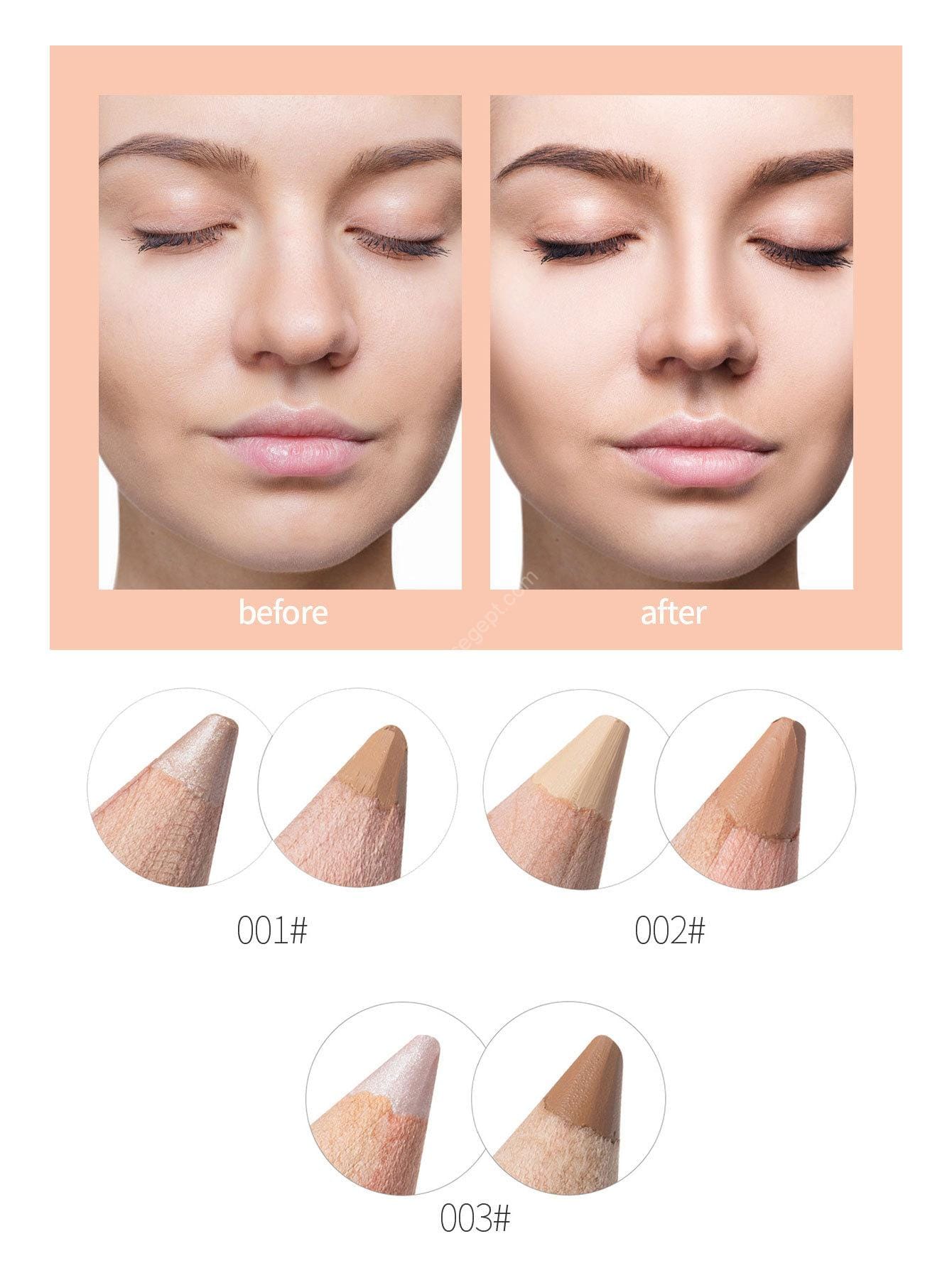 قلم بغطاء مزدوج الرأس بضربة واحدة، قلم خشبي شديد اللمعان - الصورة 3