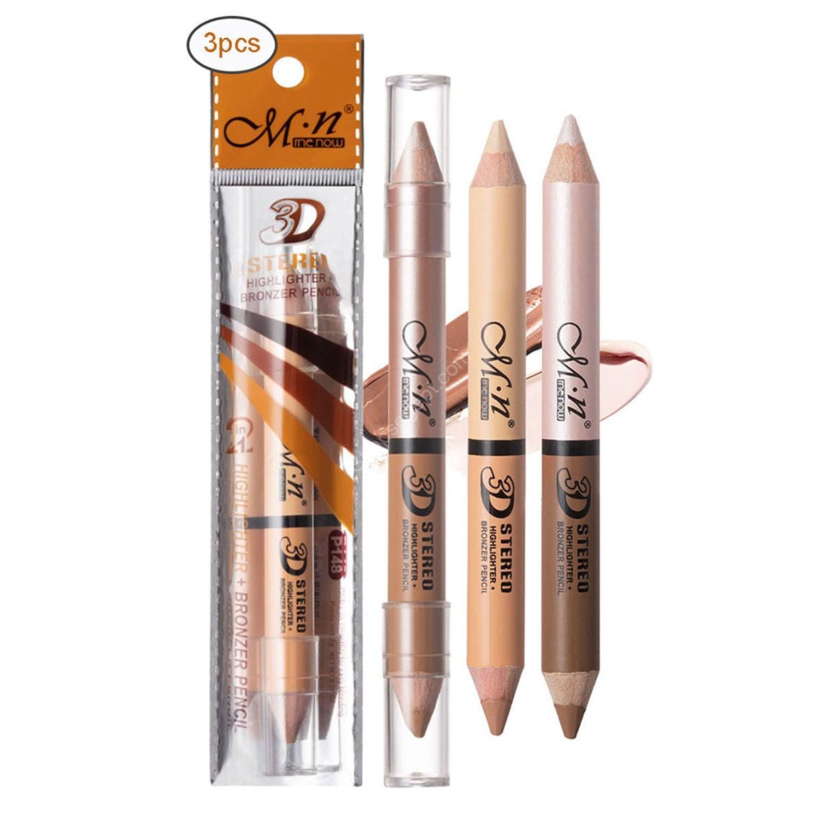 قلم بغطاء مزدوج الرأس بضربة واحدة، قلم خشبي شديد اللمعان - الصورة 5