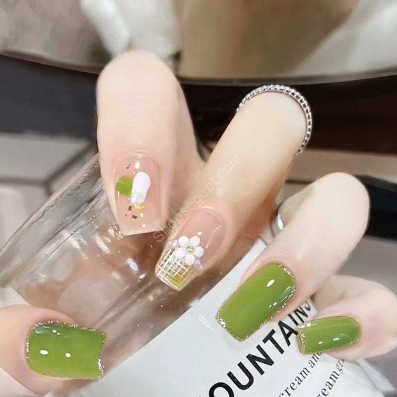 ملصقات أظافر يتم ارتداؤها يدويًا، رقعة أظافر وهمية - الصورة 4