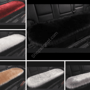 كنبة فرو مستورد لكرسي السيارة - 8 ألوان مختلفة (أبيض، أسود، أوف وايت، أحمر، بيج، رصاصي، أبيض في أسود