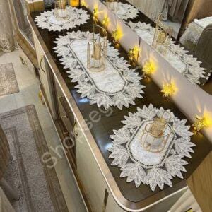 طقم مفارش ملكية فاخرة للبوفيه والسفرة وغرف النوم