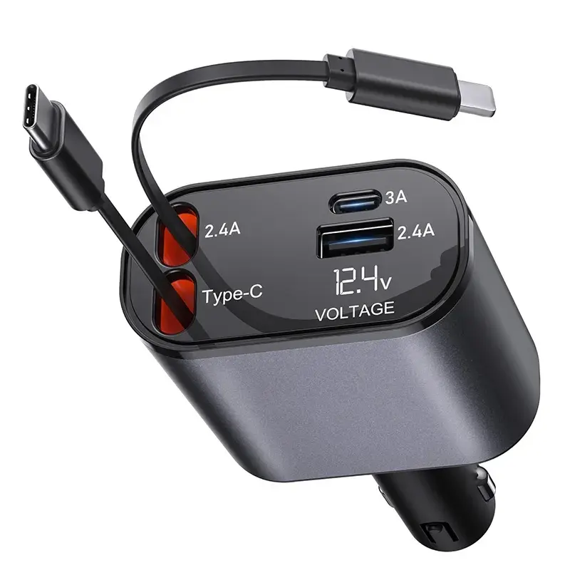 شاحن سيارة رباعي سحب تلقائي - الصورة 9