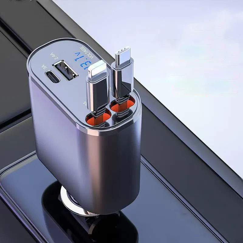 شاحن سيارة رباعي سحب تلقائي - الصورة 11