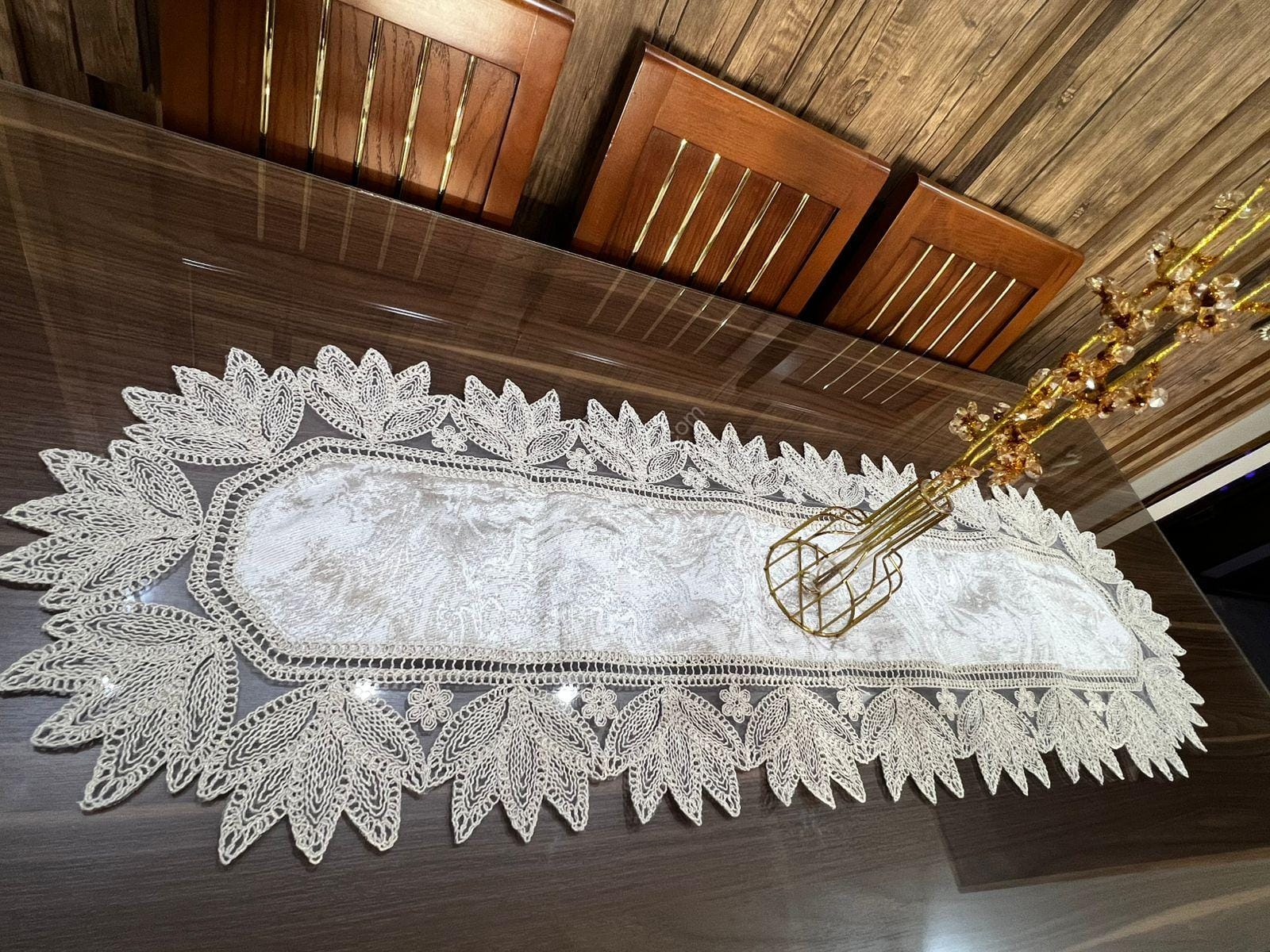 طقم مفارش 5قطع بتصميم تركي - الصورة 3