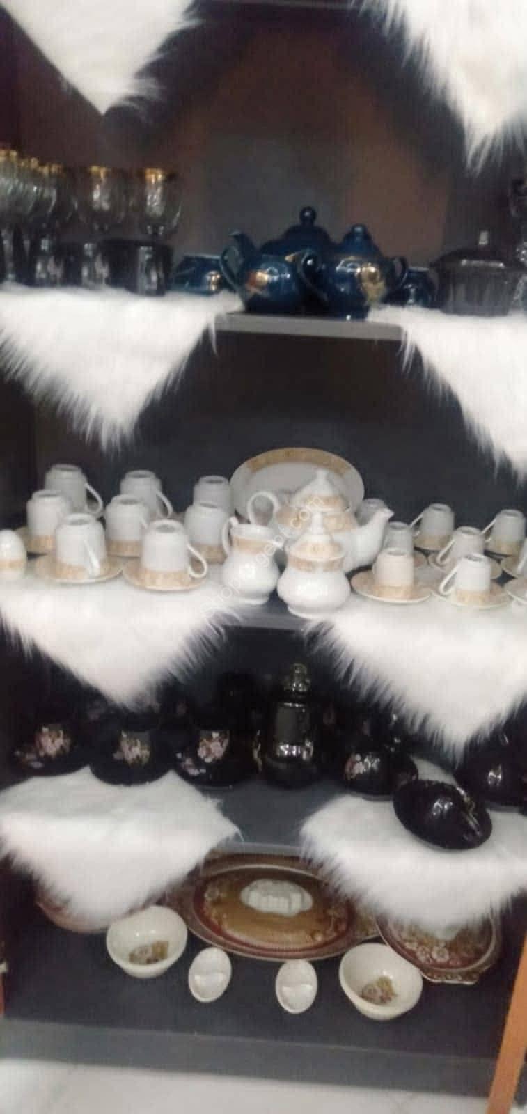 "مفروشات نيش أبيض 6 قطع فرو ناعم للديكور الداخلي"