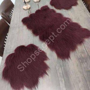 مفرش ثلاثي فرو مستورد 3 قطع لون نبيتي